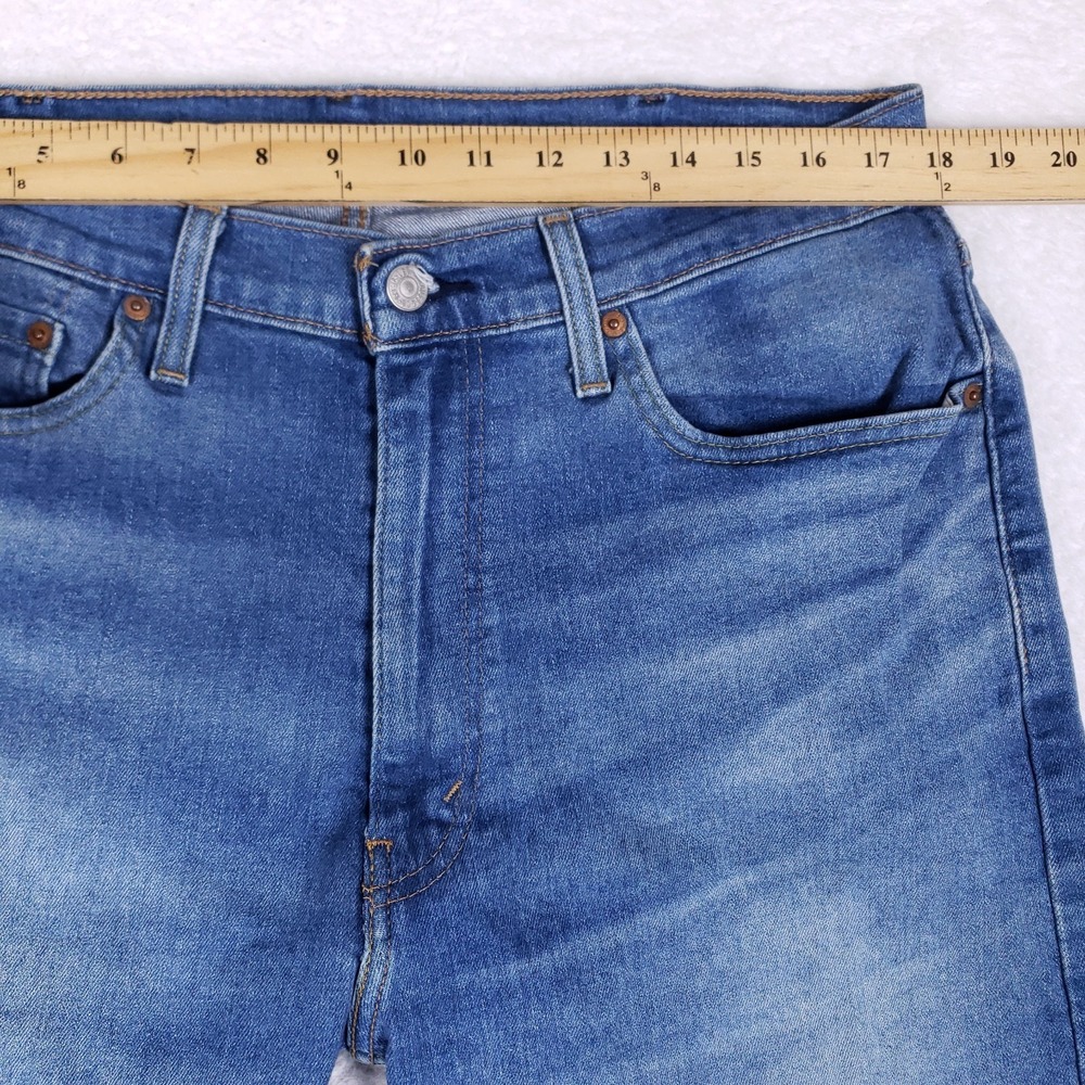 Levi's 505 Regular Fit Straight Leg Jeans 38x30 Blue - Picture 3 of 11